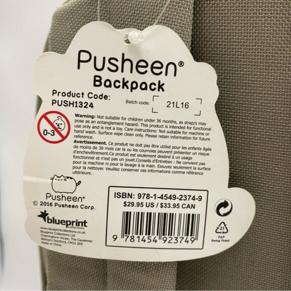 Pusheen Cat BackPack Unused 155" H - Picture 2 of 5